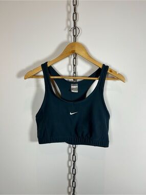 Grey Tag Vintage Nike Navy Embroidered Sports Bra